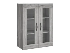 Aparador alto madera contrachapada gris sonoma 69,5x34x180 cm