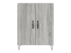 Aparador alto madera contrachapada gris sonoma 69,5x34x180 cm