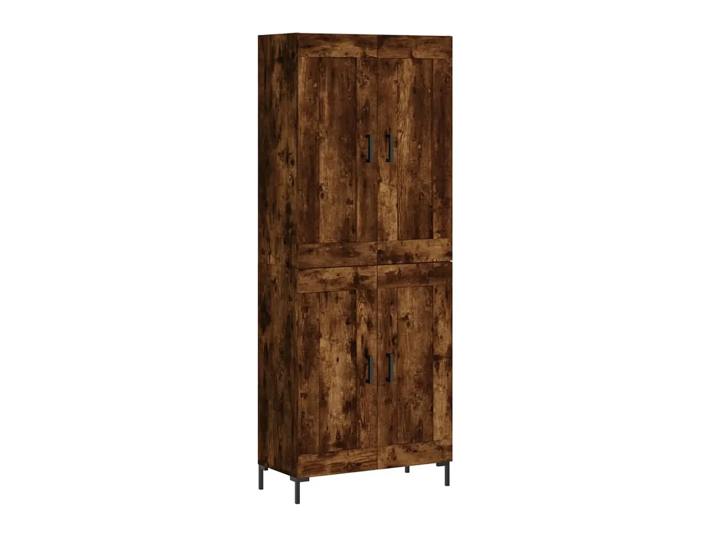 Aparador alto madera contrachapada roble ahumado 69,5x34x180 cm ES416819