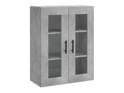 Aparador alto madera contrachapada gris hormigón 69,5x34x180 cm ES69168