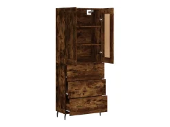 Aparador alto madera contrachapada roble ahumado 69,5x34x180 cm ES97864