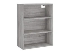 Aparador alto madera contrachapada gris sonoma 69,5x34x180 cm ES14064