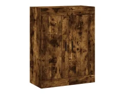 Aparador alto madera contrachapada roble ahumado 69,5x34x180 cm ES28268