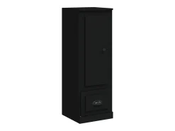 Aparador alto madera contrachapada negro 36x35,5x103,5 cm