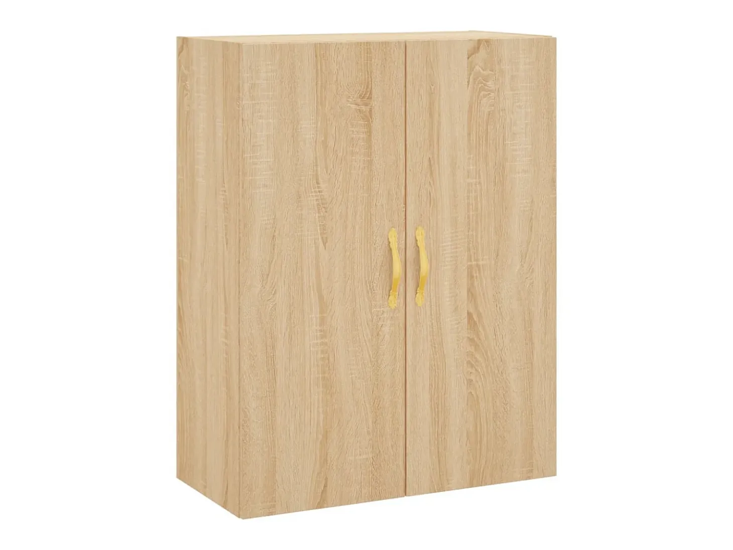 Aparador alto madera contrachapada color roble 69,5x34x180 cm ES13034