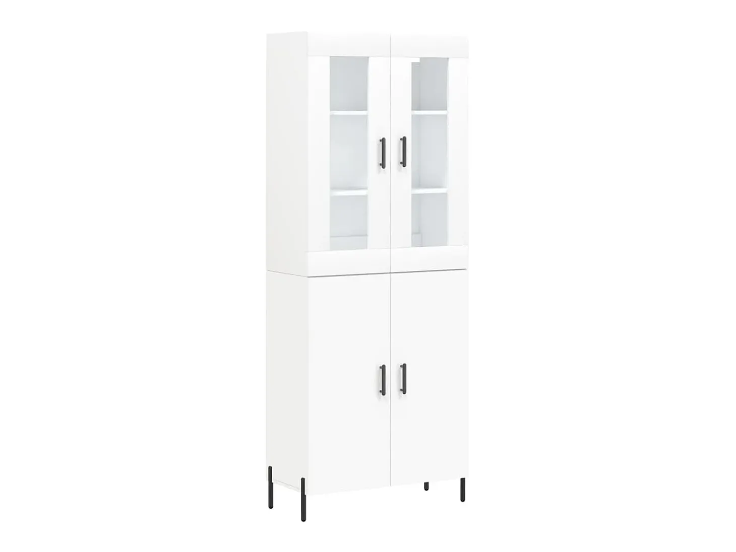 Aparador alto madera contrachapada blanco 69,5x34x180 cm ES51371