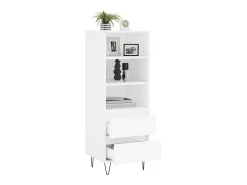 Aparador alto madera contrachapada blanco 40x36x110 cm ES35373