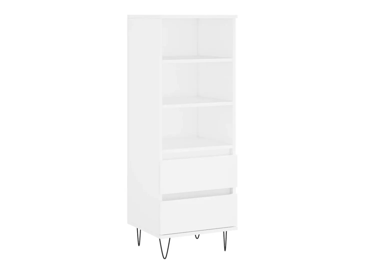 Aparador alto madera contrachapada blanco 40x36x110 cm ES35373