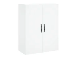 Aparador alto madera contrachapada blanco 69,5x34x180 cm ES29385