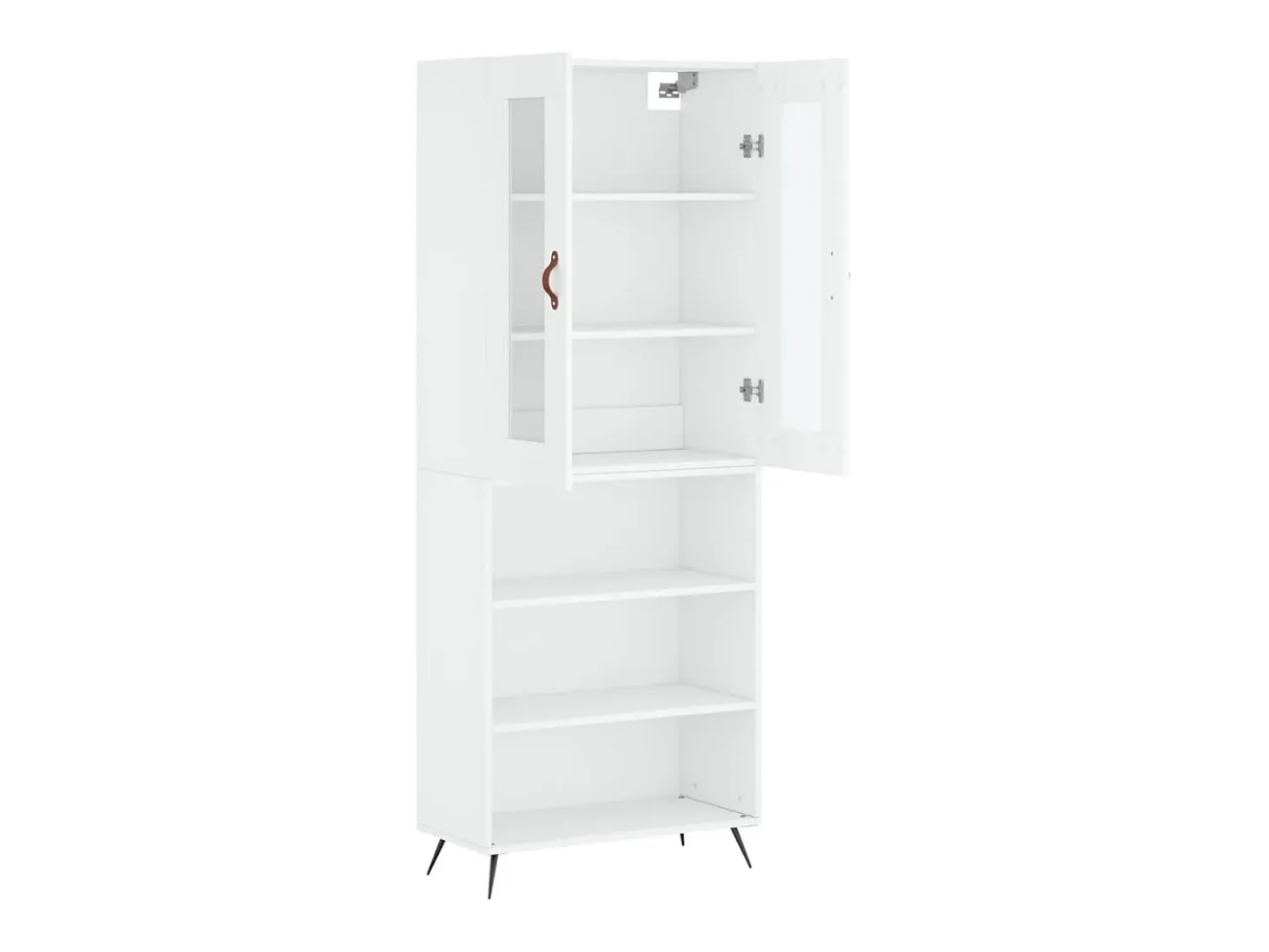 Aparador alto madera contrachapada blanco 69,5x34x180 cm ES54962