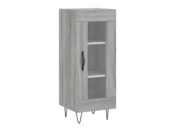 Aparador alto madera contrachapada gris Sonoma 34,5x34x180 cm ES79530