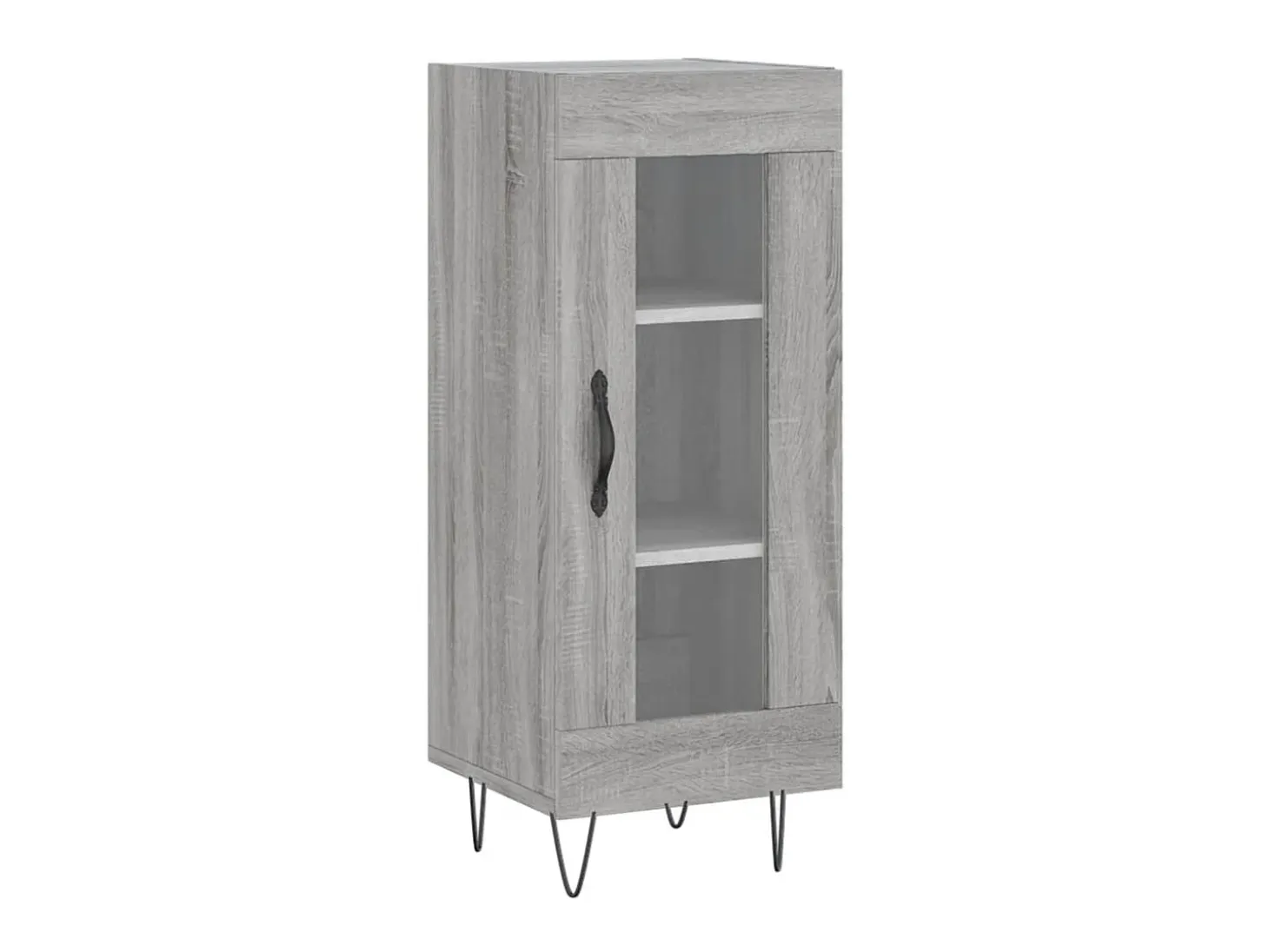 Aparador alto madera contrachapada gris Sonoma 34,5x34x180 cm ES79530