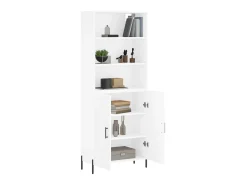 Aparador alto madera contrachapada blanco 69,5x34x180 cm ES45323