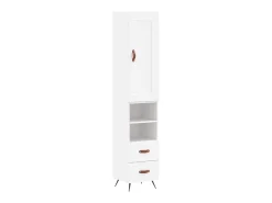 Aparador alto madera contrachapada blanco 34,5x34x180 cm ES56509
