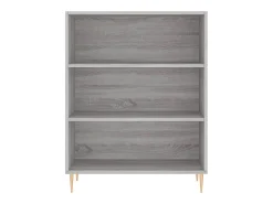 Aparador alto madera contrachapada gris sonoma 69,5x34x180 cm