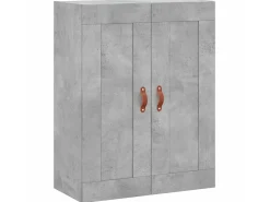 Aparador alto madera contrachapada gris hormigón 69,5x34x180 cm ES35669