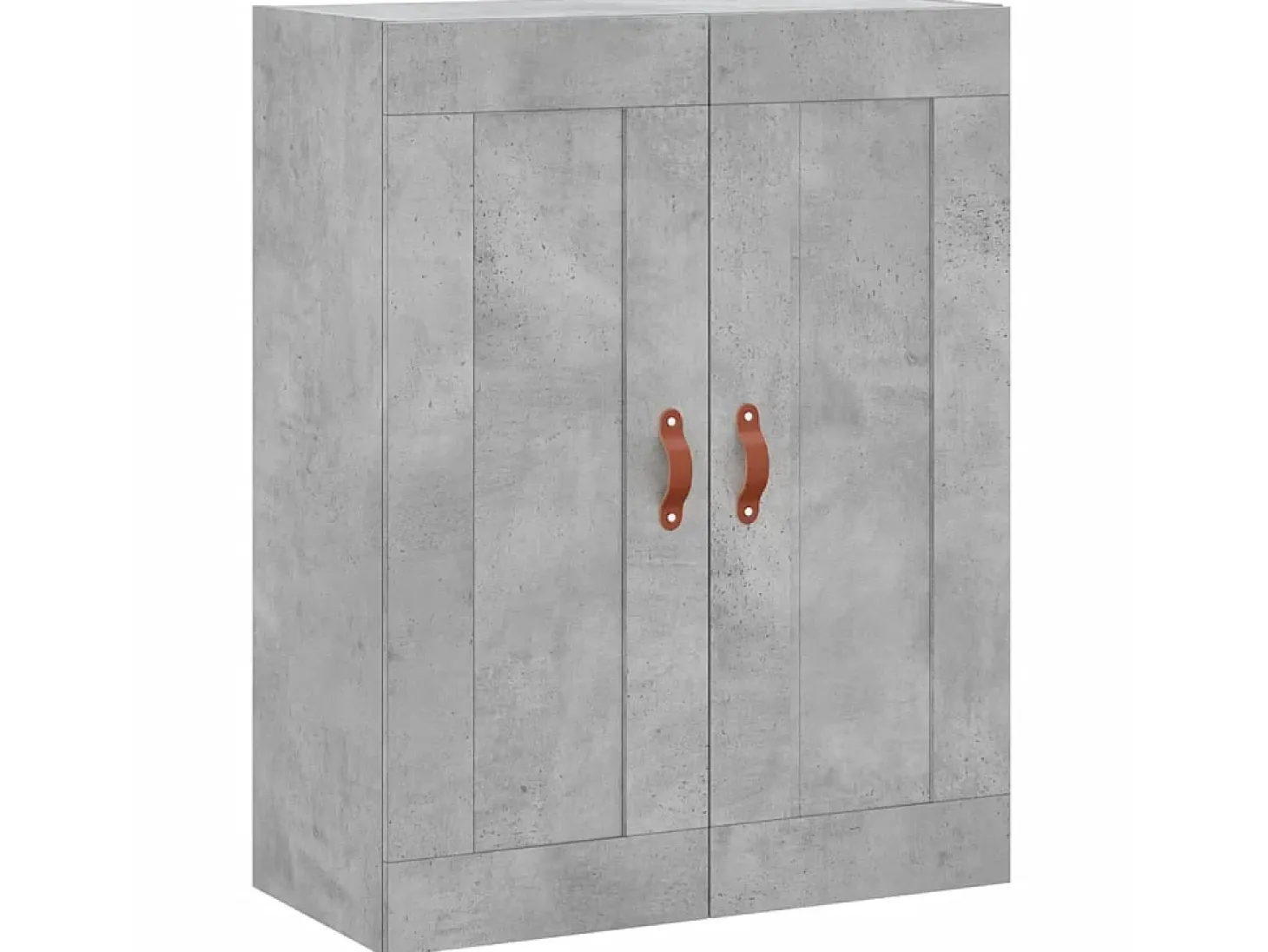 Aparador alto madera contrachapada gris hormigón 69,5x34x180 cm ES35669