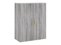 Aparador alto madera contrachapada gris sonoma 69,5x34x180 cm ES53282