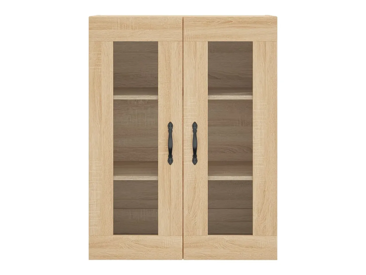 Aparador alto madera contrachapada color roble 69,5x34x180 cm