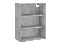 Aparador alto madera contrachapada gris hormigón 69,5x34x180 cm ES54164