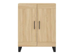 Aparador alto madera contrachapada color roble 69,5x34x180 cm