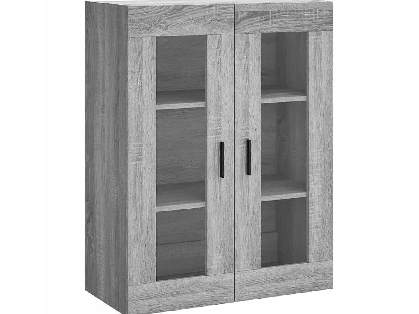 Aparador alto madera contrachapada gris sonoma 69,5x34x180 cm ES89097