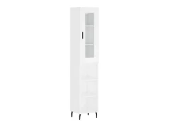 Aparador alto madera contrachapada blanco 34,5x34x180 cm ES65009
