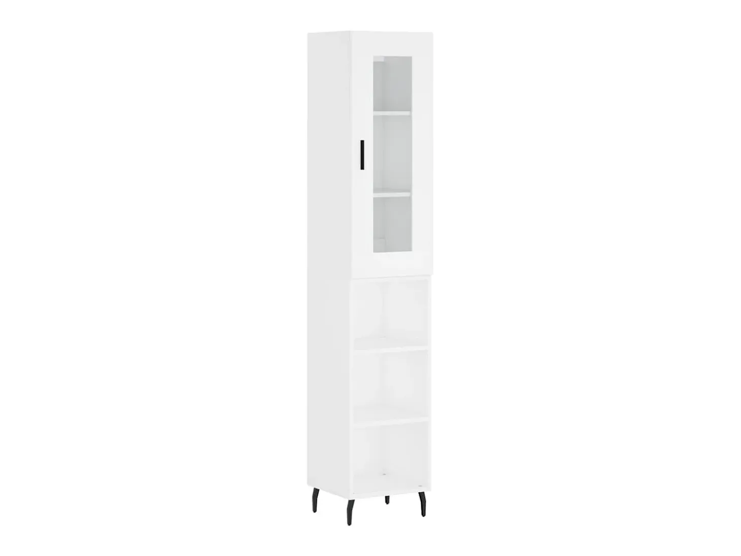Aparador alto madera contrachapada blanco 34,5x34x180 cm ES65009