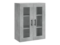 Aparador alto madera contrachapada gris hormigón 69,5x34x180 cm ES27194