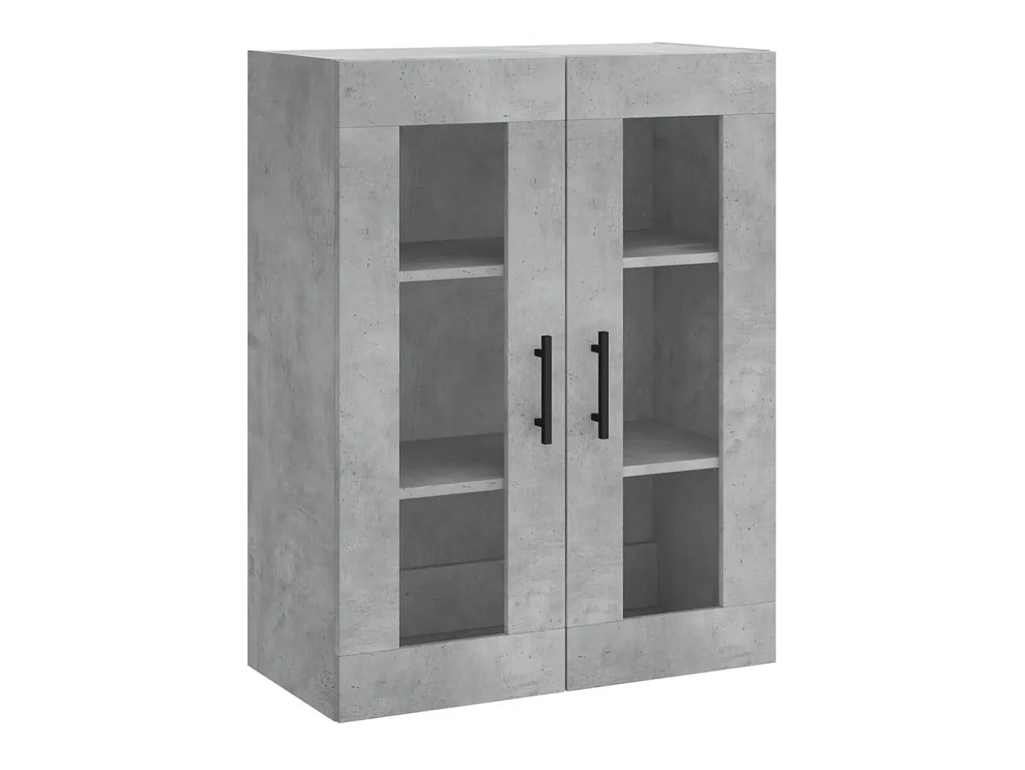 Aparador alto madera contrachapada gris hormigón 69,5x34x180 cm ES27194
