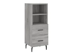 Aparador alto madera contrachapada gris Sonoma 34,5x34x180 cm