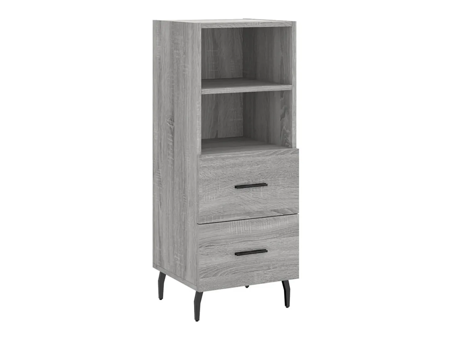 Aparador alto madera contrachapada gris Sonoma 34,5x34x180 cm