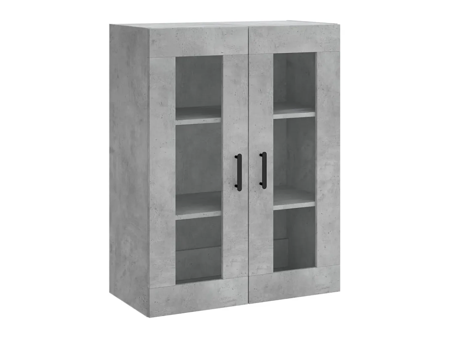 Aparador alto madera contrachapada gris hormigón 69,5x34x180 cm ES82851