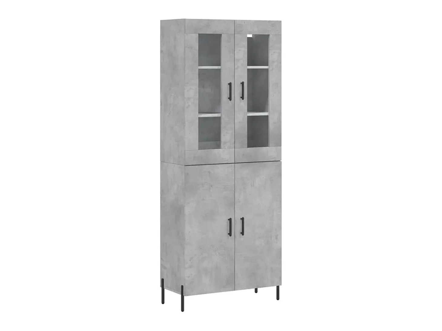 Aparador alto madera contrachapada gris hormigón 69,5x34x180 cm ES82851