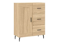 Aparador alto madera contrachapada color roble 69,5x34x180 cm