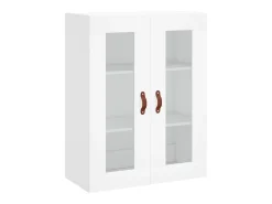 Aparador alto madera contrachapada blanco 69,5x34x180 cm