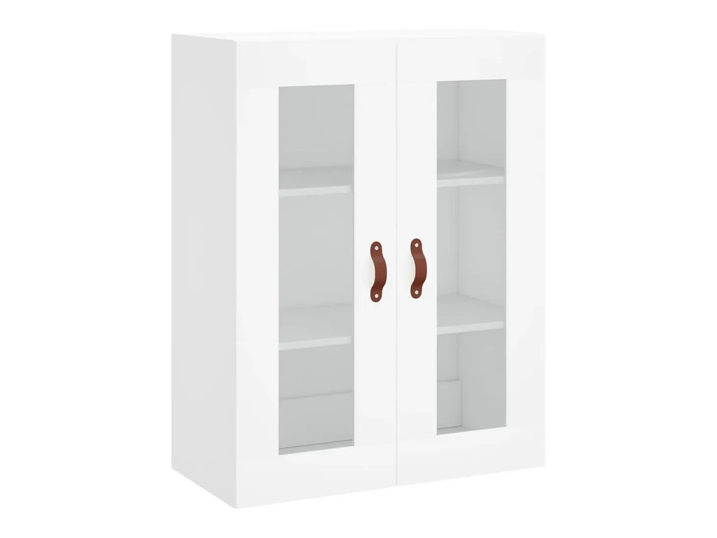 Aparador alto madera contrachapada blanco 69,5x34x180 cm