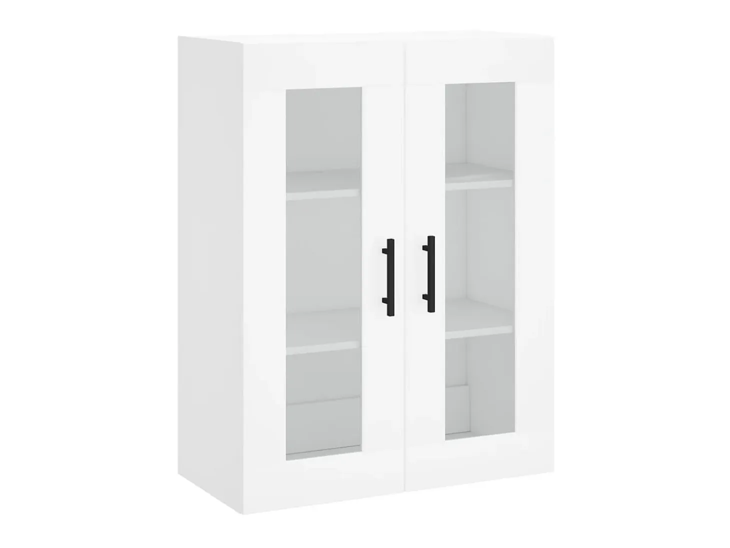 Aparador alto madera contrachapada blanco 69,5x34x180 cm ES54971