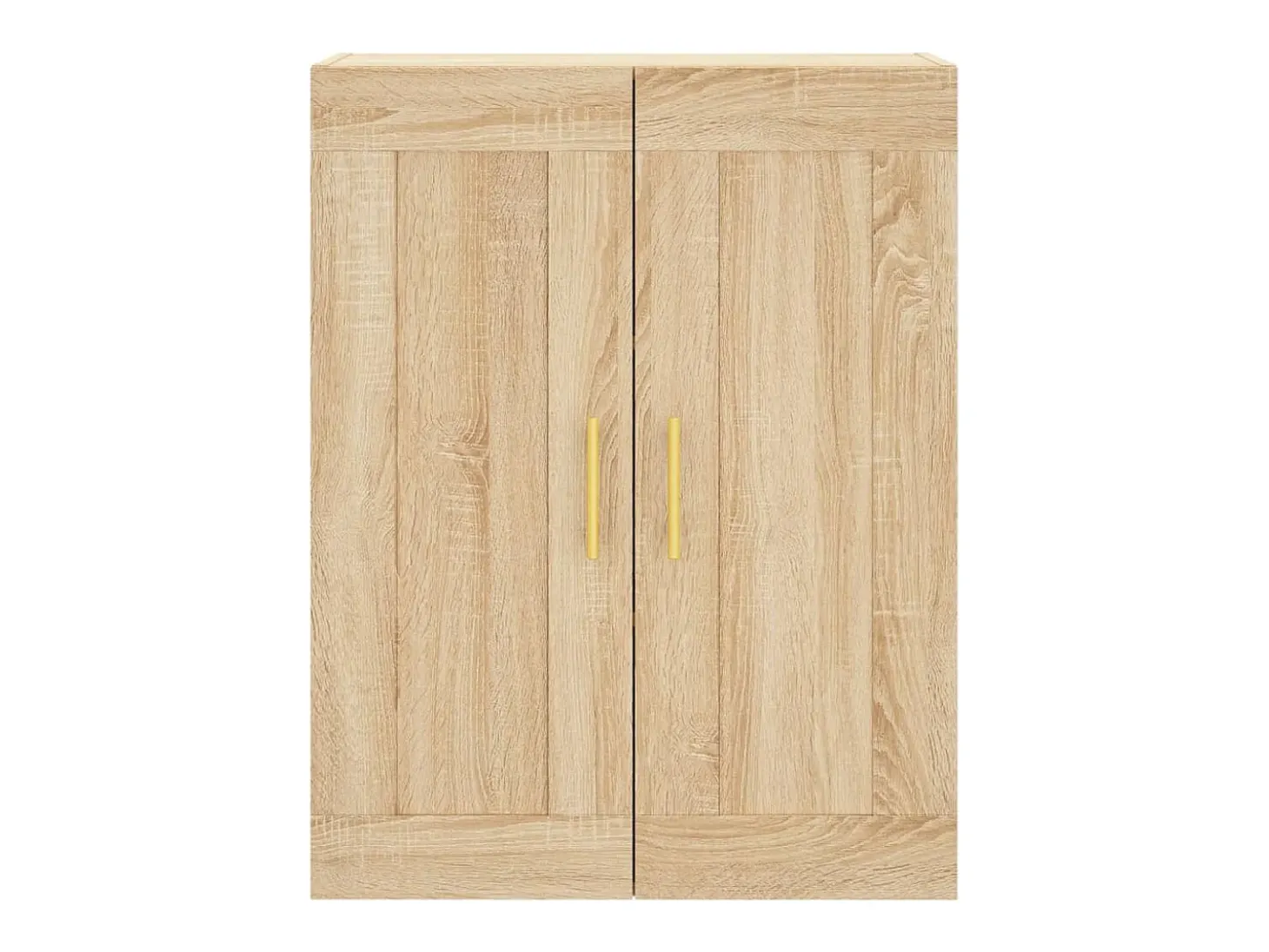 Aparador alto madera contrachapada color roble 69,5x34x180 cm