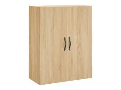 Aparador alto madera contrachapada color roble 69,5x34x180 cm