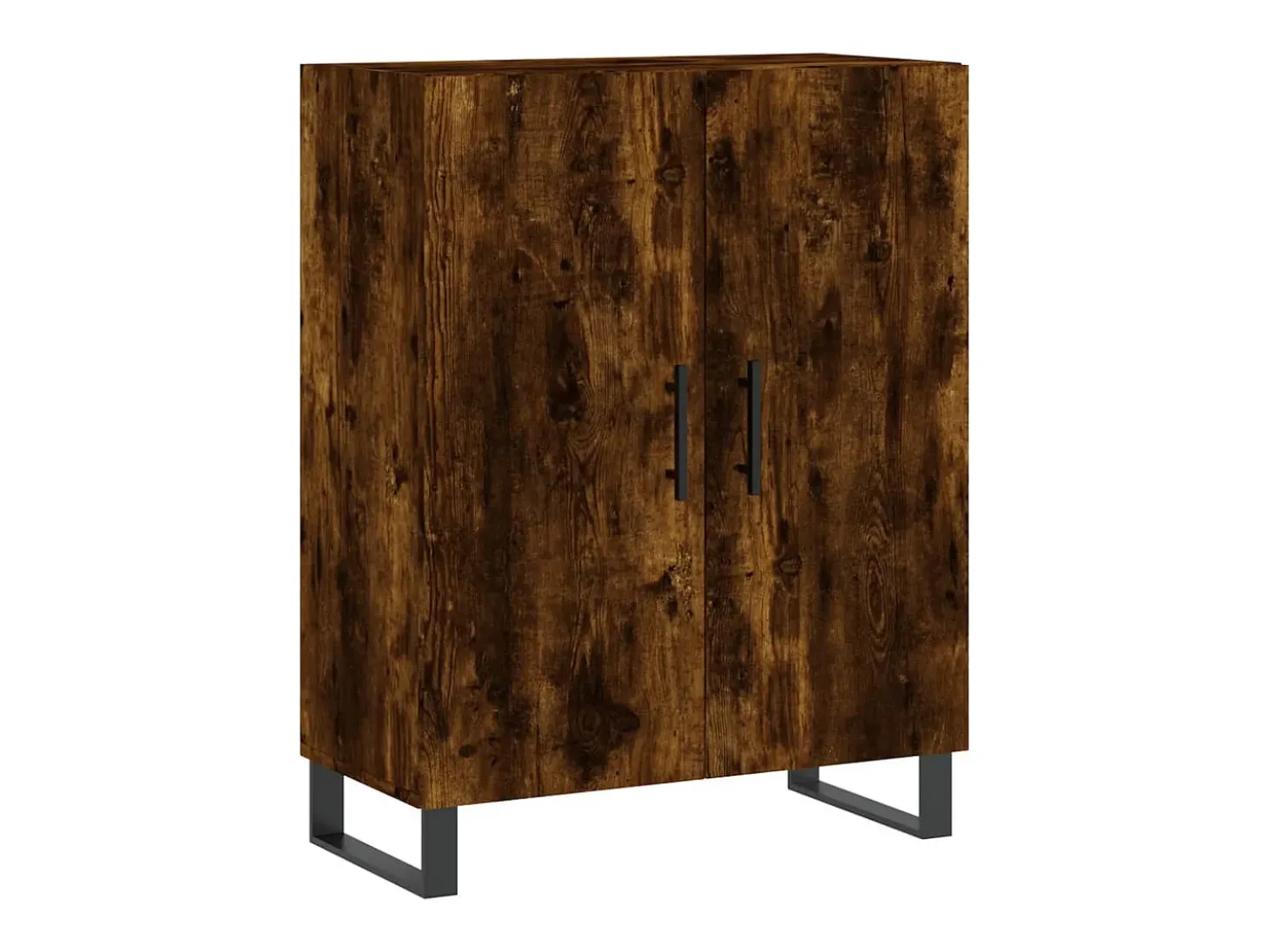 Aparador alto madera contrachapada roble ahumado 69,5x34x180 cm