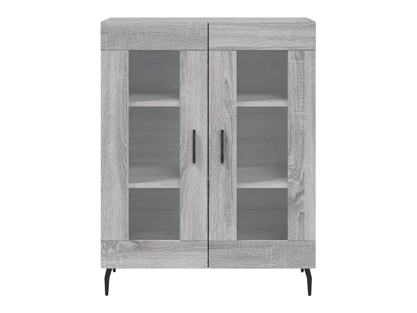 Aparador alto madera contrachapada gris sonoma 69,5x34x180 cm