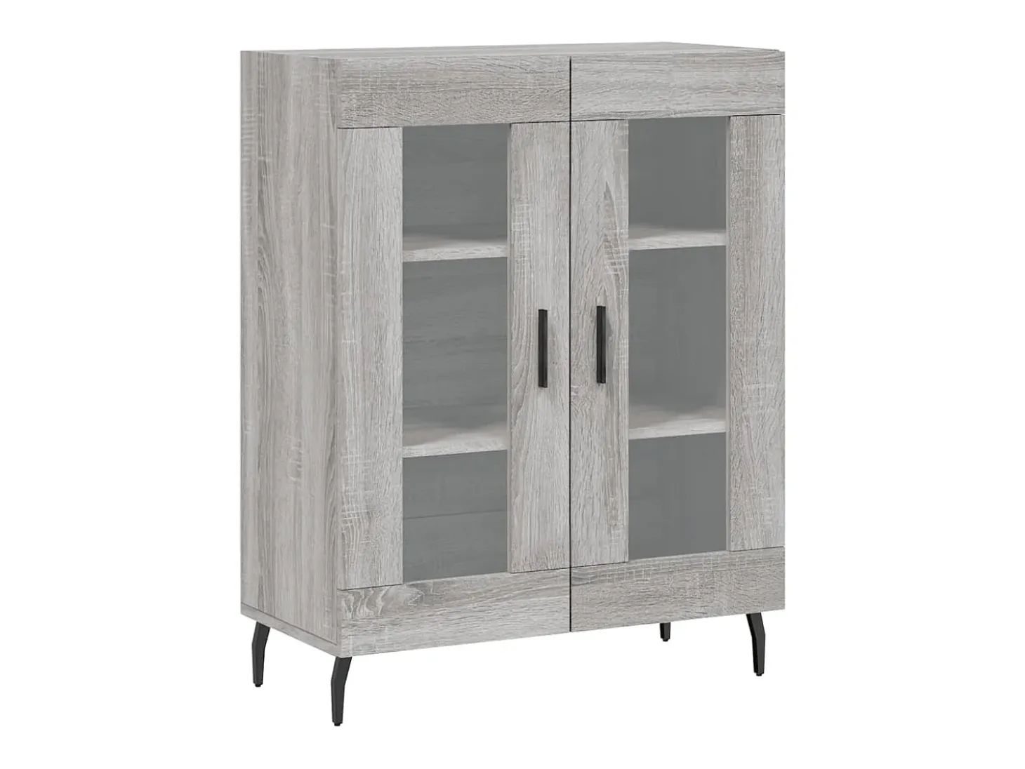 Aparador alto madera contrachapada gris sonoma 69,5x34x180 cm