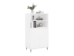 Aparador alto madera contrachapada blanco 60x36x110 cm