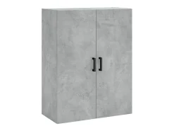 Aparador alto madera contrachapada gris hormigón 69,5x34x180 cm ES83301