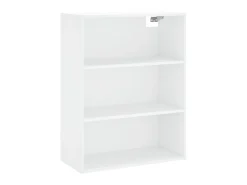 Aparador alto madera contrachapada blanco 69,5x34x180 cm ES83662
