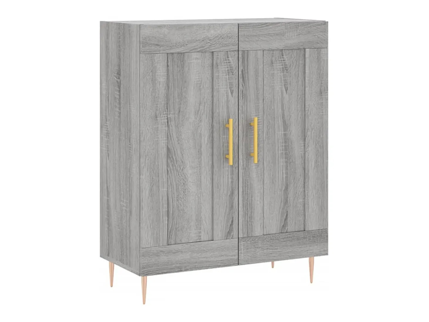 Aparador alto madera contrachapada gris sonoma 69,5x34x180 cm