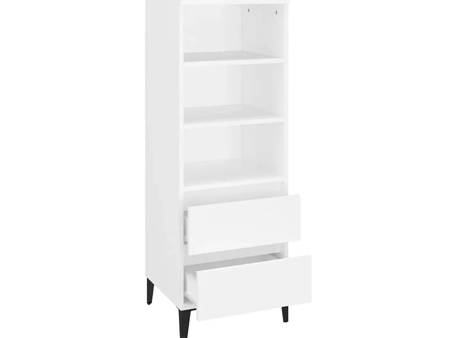 Aparador alto madera contrachapada blanco 40x36x110 cm ES43465