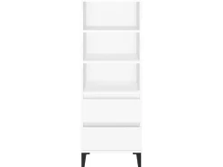 Aparador alto madera contrachapada blanco 40x36x110 cm ES43465