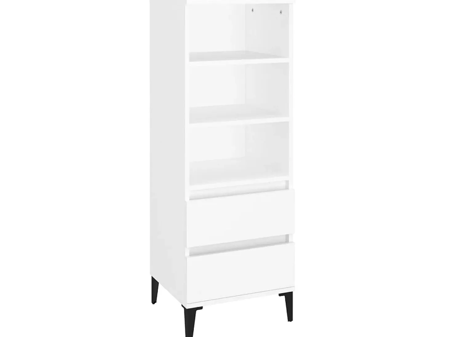 Aparador alto madera contrachapada blanco 40x36x110 cm ES43465